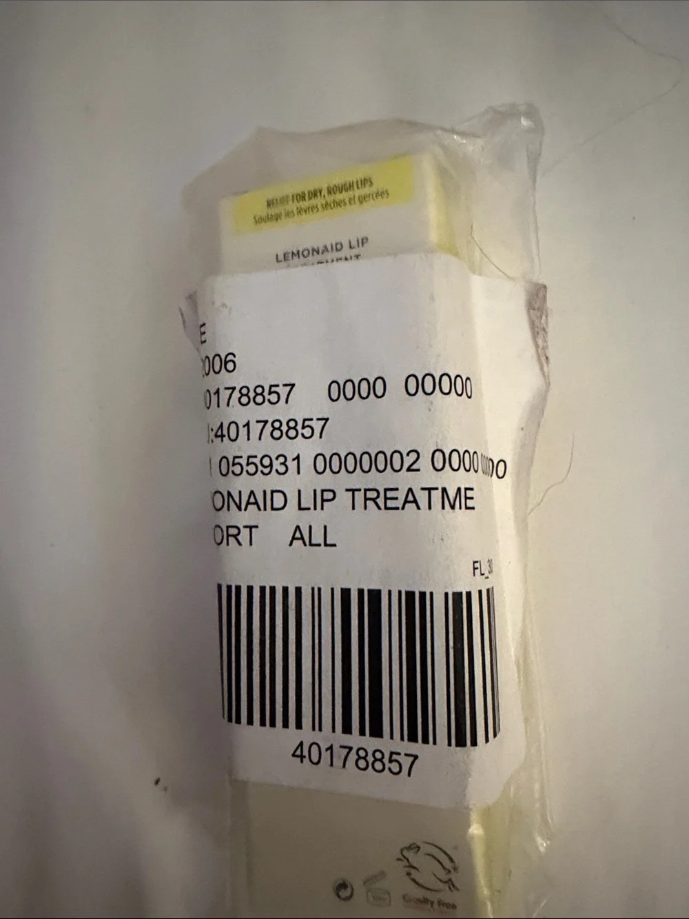 Lemon Lemonade Lip Treatment - Yellow & White Packaging